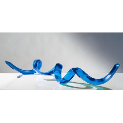 Event Horizon Long Blue Acrylic Sculpture