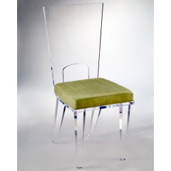 Teresa Acrylic Dining Chair (acrylic color and fabric options)