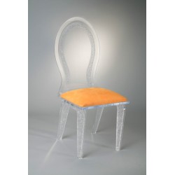 Regal Acrylic Dining Chair (acrylic color and fabric options)
