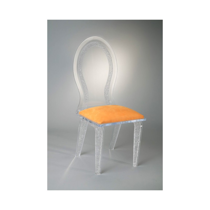 Regal Acrylic Dining Chair (acrylic color and fabric options)