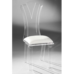 Contessa Acrylic Dining Chair (acrylic color and fabric options)