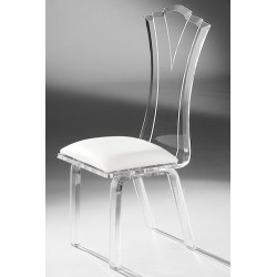 Contessa Acrylic Dining Chair (acrylic color and fabric options)