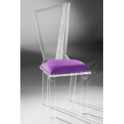 Miami Acrylic Dining Chair (acrylic color and fabric options)