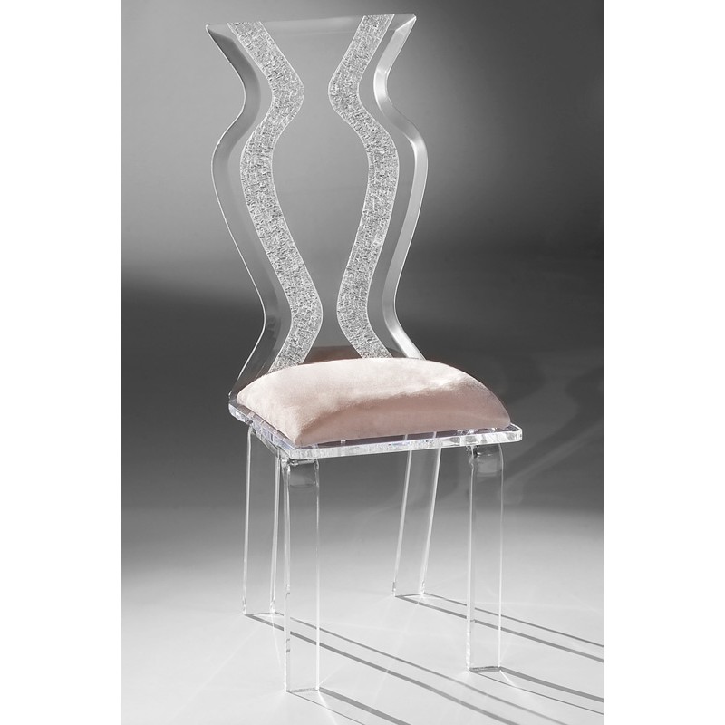 Monte Carlo Acrylic Dining Chair (acrylic color and fabric options)