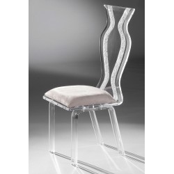 Monte Carlo Acrylic Dining Chair (acrylic color and fabric options)