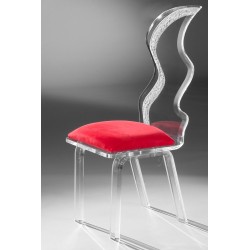 Lighting Acrylic Dining Chair (acrylic color and fabric options)