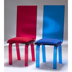 Modern Colors Acrylic Dining Chair (acrylic color and fabric options)