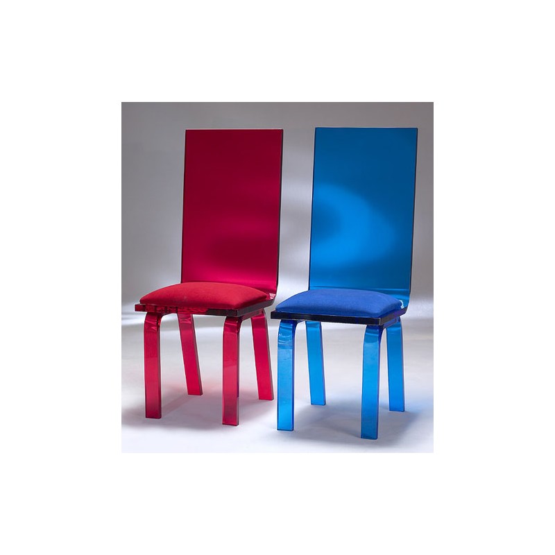 Modern Colors Acrylic Dining Chair (acrylic color and fabric options)