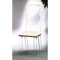 Lucid Acrylic Dining Chair (acrylic color and fabric options)