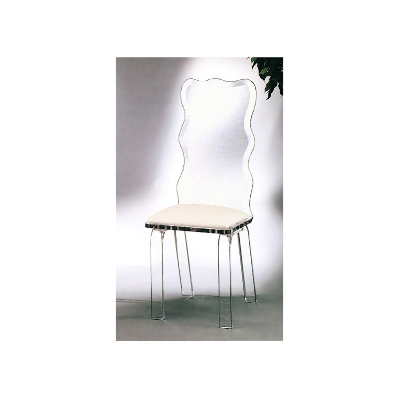 Lucid Acrylic Dining Chair (acrylic color and fabric options)