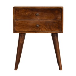 Chestnut Modern Solid Wood Bedside / Accent Table