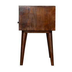 Modern Chestnut Solid Wood Bedside / Accent Table
