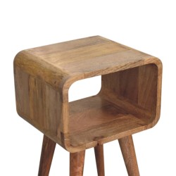 Mini Curved Open Bedside / Accent Table