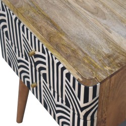 Edessa Bone Inlay Bedside / Accent Table