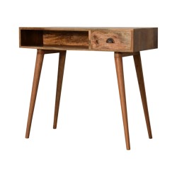 Solid Wood Writing Desk with Open Slot and Cable Access