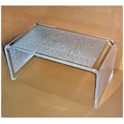 Acrylic Waterfall Tables, Desks & Benches (custom sizes and colors)