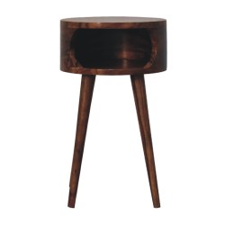 Alina Open Honey Finish Bedside / Accent Table