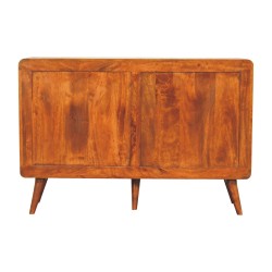 Six Drawers Curved Chestnut Chest