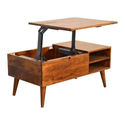 Chestnut Handle Lift-Up Top Coffee Table