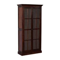 Cherry Tall Cabinet with Glazed Doors