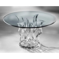 Flame Acrylic Dining Table Base (with or without top)