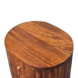 Stripe Chestnut Bedside / Accent Table