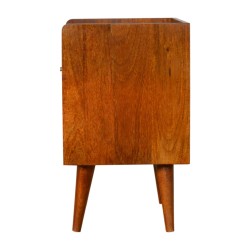 Chestnut Sunrise Bedside / Accent Table with Open Slot