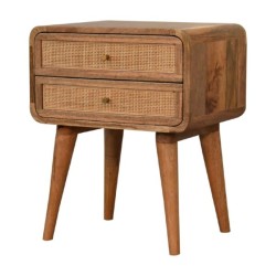Larrisa Woven 2 Drawer Bedside / Accent Table