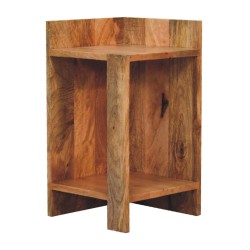 Oak-ish Box Bedside / Accent Table