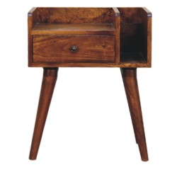 Chestnut Collective Bedside / Accent Table with Open Slot