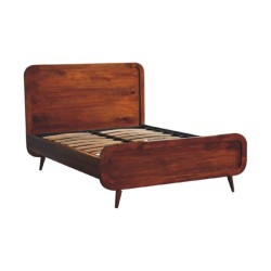 Curved Chestnut Double Bed