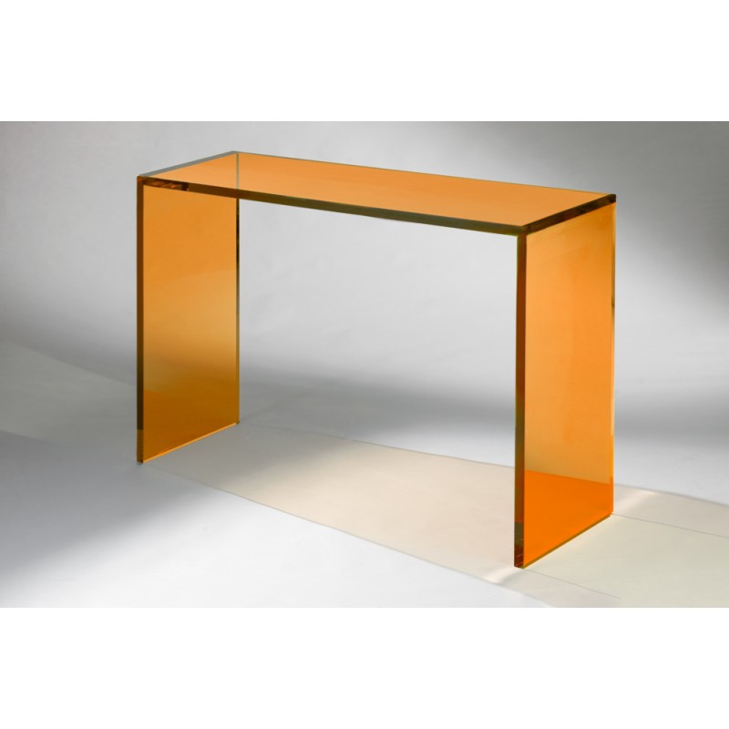 12" x 54" Color Splash Orange Acrylic Console Table (size and color options)