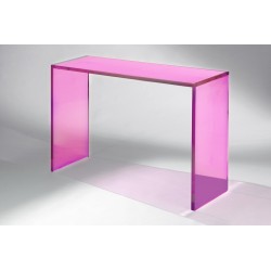 12" x 54" Color Splash Raspberry Acrylic Console Table (size and color options)