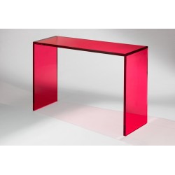 16" x 48" Color Splash Red Acrylic Console Table (size and color options)