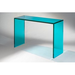 16" x 48" Color Splash Turquoise Acrylic Console Table (size and color options)