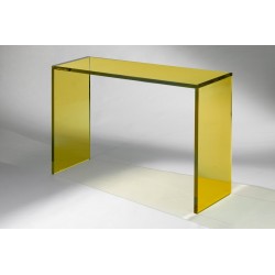 16" x 48" Color Splash Yellow Acrylic Console Table (size and color options)