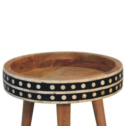 Mini Patterned Nordic Style End Tray Table