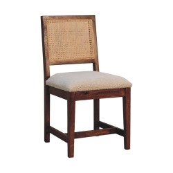 Rattan Boucle Chestnut Chair