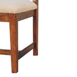 Rattan Boucle Chestnut Chair