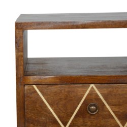 Mini Geo Brass Bedside / Accent Table