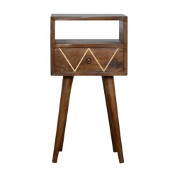 Mini Geo Brass Bedside / Accent Table