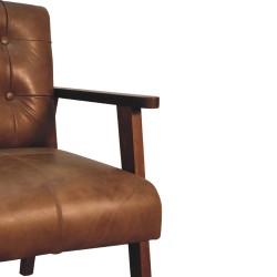 Brown Buffalo Leather Chair