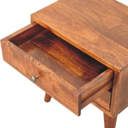 Mini Chestnut Modern Solid Wood Bedside / Accent Table