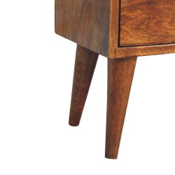 Mini Chestnut Modern Solid Wood Bedside / Accent Table