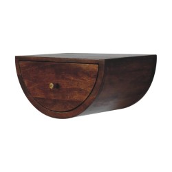 Chestnut Crescent Wall Mounted Bedside / Accent Table
