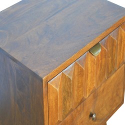 Chestnut Prism Bedside / Accent Table