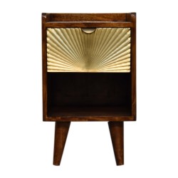 Mini Manila Gold 1 Drawer Bedside / Accent Table