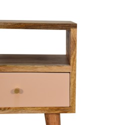 Mini Blush Pink Hand Painted Bedside / Accent Table