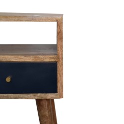 Mini Navy Blue Hand Painted Bedside / Accent Table