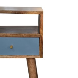 Mini Blue Hand Painted Bedside / Accent Table